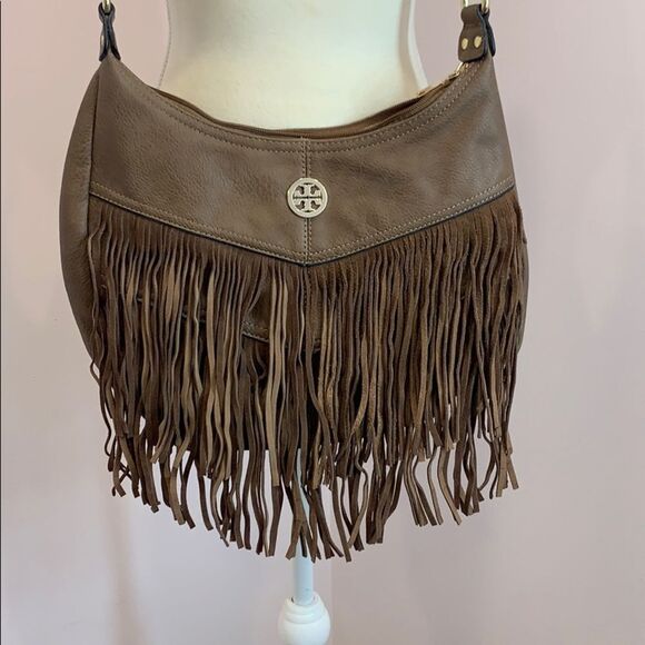 Inspired Fringed Caramel Large Hobo Bag - Picture 1 of 3
